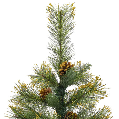 Vidaxx künstlicher Weihnachtsbaum mit Scharnieren und Tannenzapfen 120 cm