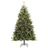 Vidaxx künstlicher Weihnachtsbaum mit Scharnieren und Tannenzapfen 240 cm