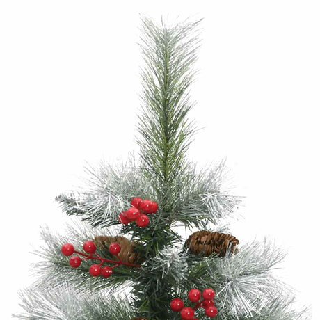 Vidaxl Kunstkerstboom mit Scharnieren Kiefern und Beeren 120 cm