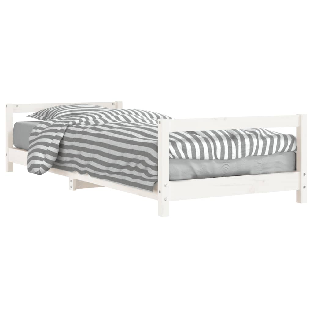 Vidaxl kinderbedframe 90x200 cm massief grenenhout wit