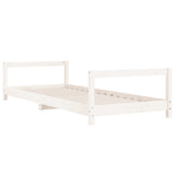 Vidaxl kinderbedframe 90x200 cm massief grenenhout wit