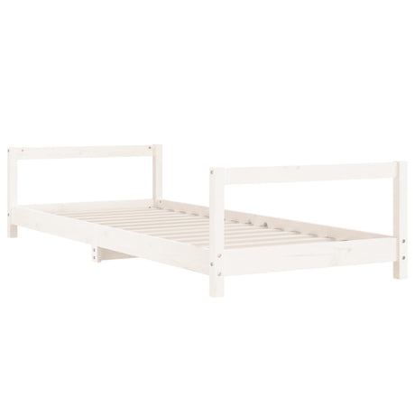 Vidaxl kinderbedframe 90x200 cm massief grenenhout wit