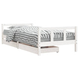 Vidaxl kinderbedframe 90x200 cm massief grenenhout wit