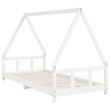 Vidaxl kinderbedframe 90x200 cm massief grenenhout wit
