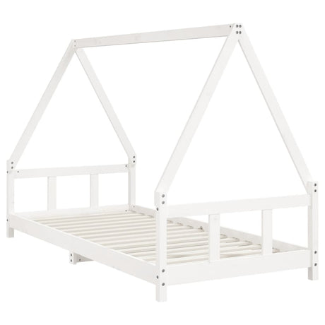 Vidaxl kinderbedframe 90x200 cm massief grenenhout wit