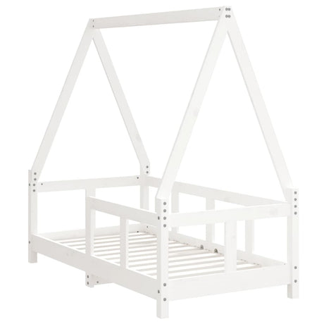 Vidaxl kinderbedframe 70x140 cm massief grenenhout wit