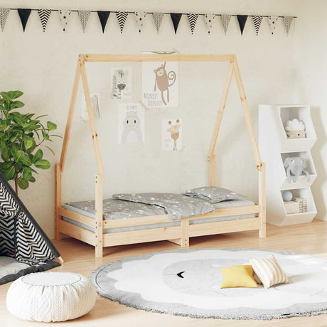 Vidaxl kinderbedframe 70x140 cm massief grenenhout