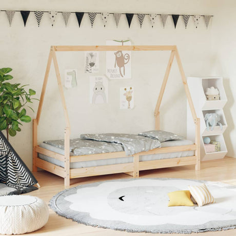 Vidaxl kinderbedframe 80x160 cm massief grenenhout