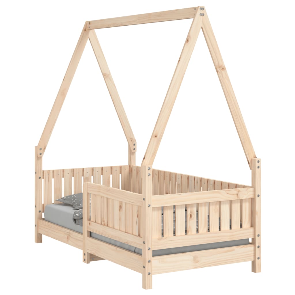 Vidaxl kinderbedframe 70x140 cm massief grenenhout