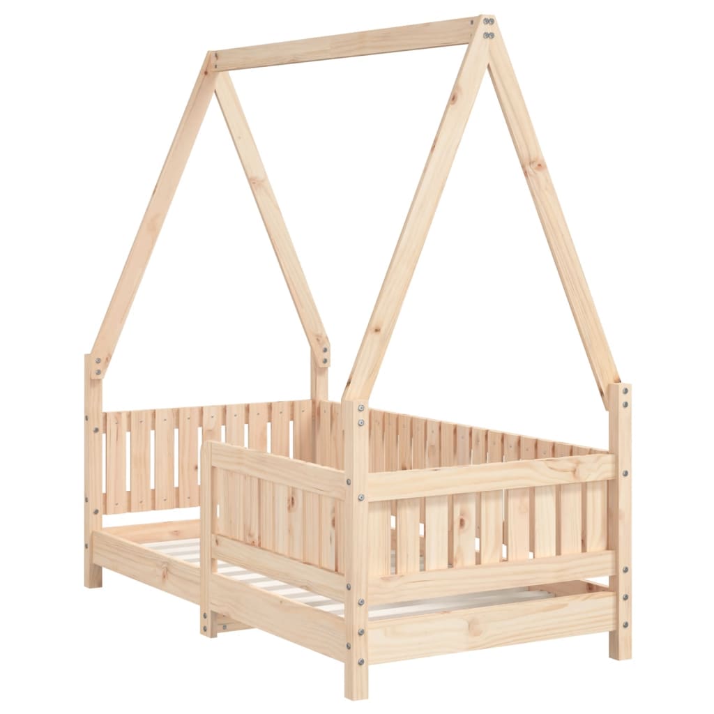 Vidaxl kinderbedframe 70x140 cm massief grenenhout