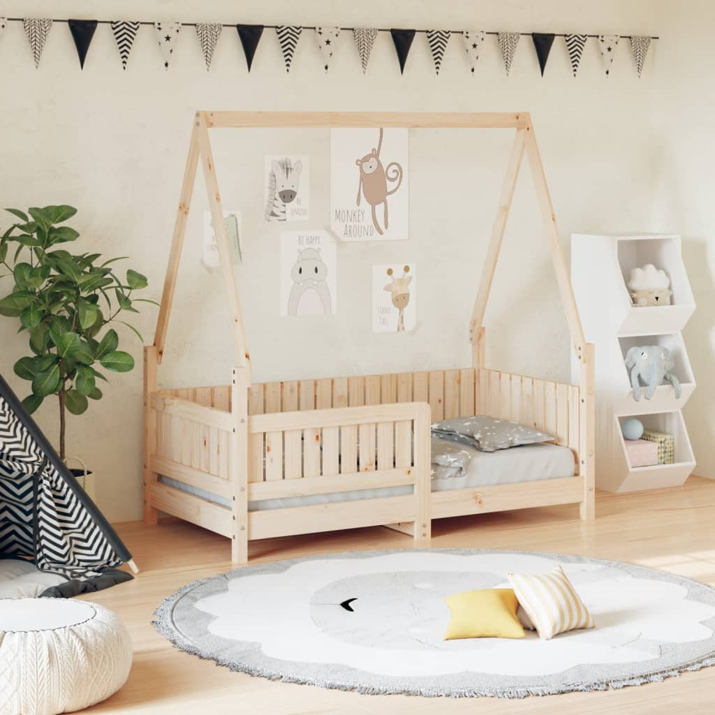 Vidaxl kinderbedframe 70x140 cm massief grenenhout