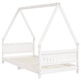 Vidaxl kinderbedframe 90x190 cm massief grenenhout wit