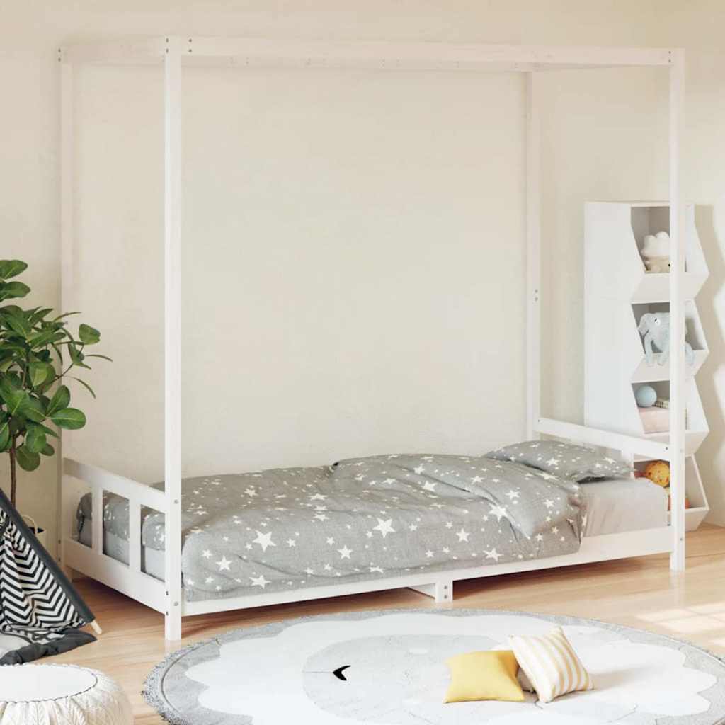 Vidaxl kinderbedframe 90x190 cm massief grenenhout wit