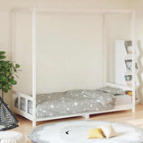 Vidaxl kinderbedframe 90x190 cm massief grenenhout wit