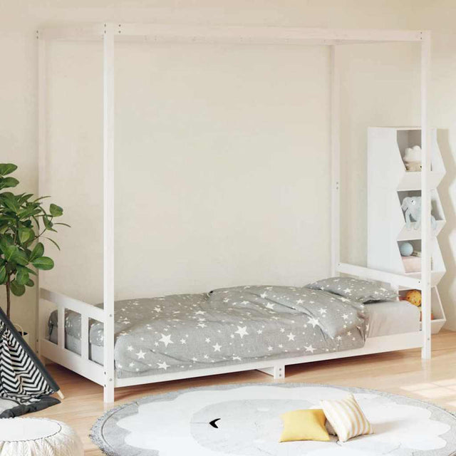 Vidaxl kinderbedframe 90x190 cm massief grenenhout wit
