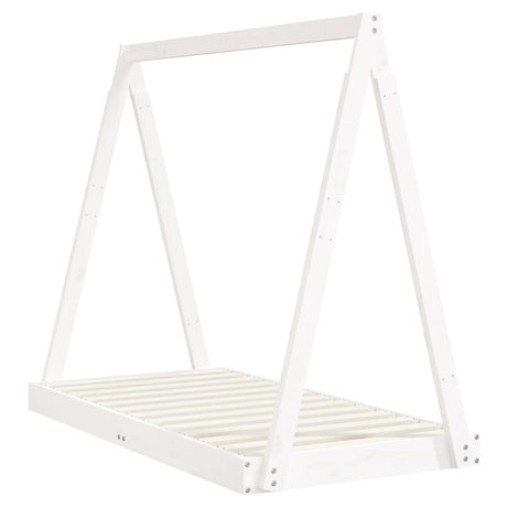 Vidaxl kinderbedframe 70x140 cm massief grenenhout wit