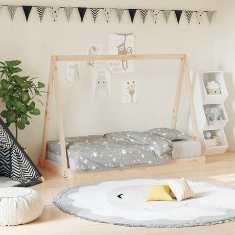 Vidaxl kinderbedframe 80x160 cm massief grenenhout