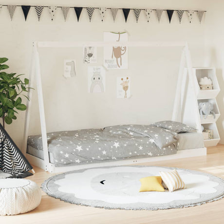 Vidaxl kinderbedframe 80x200 cm massief grenenhout wit