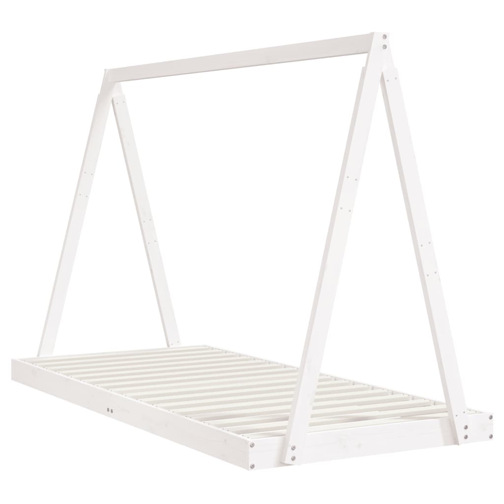 Vidaxl kinderbedframe 90x200 cm massief grenenhout wit