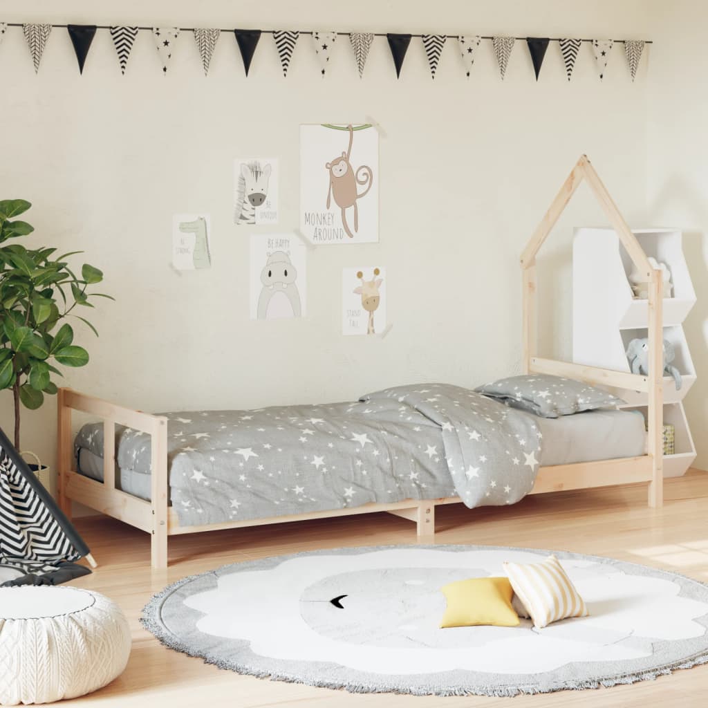 Vidaxl kinderbedframe 80x200 cm massief grenenhout