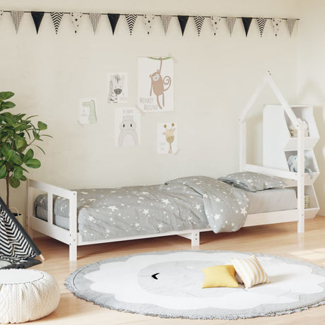 Vidaxl kinderbedframe 80x200 cm massief grenenhout wit