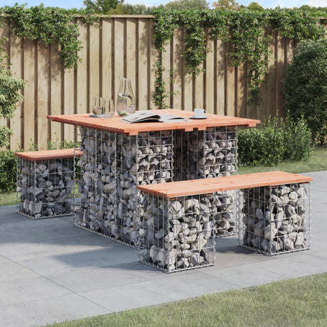 Vidaxl tuintafel schanskorfontwerp 100x102x72 cm massief douglashout