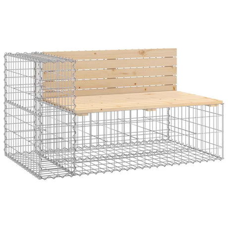 Vidaxl tuinbank schanskorfontwerp 122x71x65,5 cm massief grenenhout
