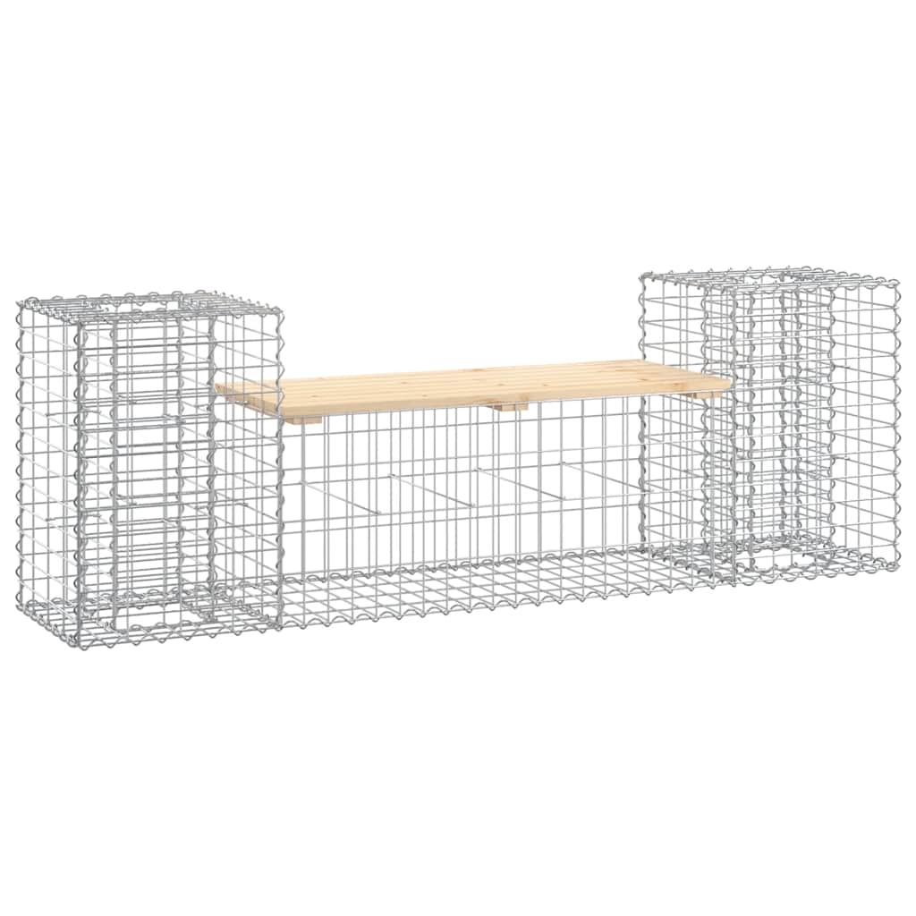 Vidaxl tuinbank schanskorfontwerp 183x41x60,5 cm massief grenenhout