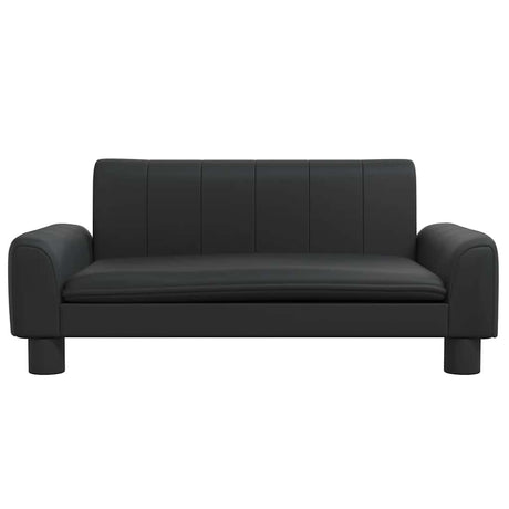 Vidaxl kinderbank 70x45x30 cm kunstleer zwart