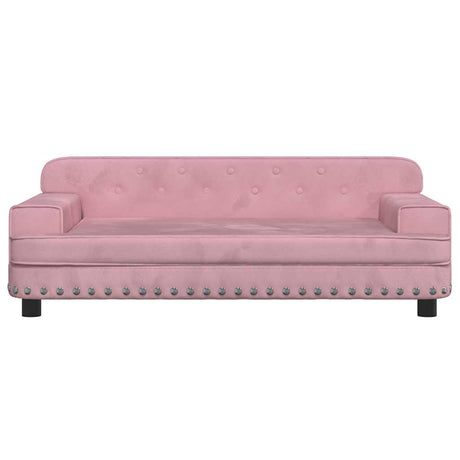 Vidaxl kinderbank 90x53x30 cm fluweel roze
