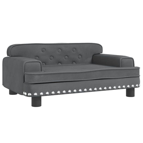 Vidaxl kinderbank 70x45x30 cm fluweel donkergrijs