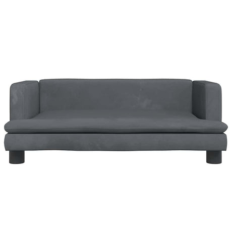 Vidaxl kinderbank 80x45x30 cm fluweel donkergrijs
