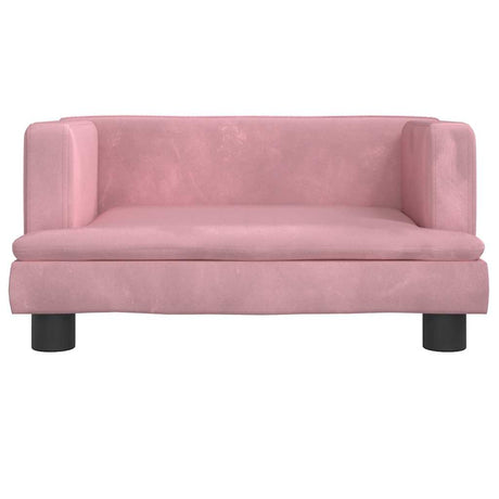 Vidaxl kinderbank 60x40x30 cm fluweel roze