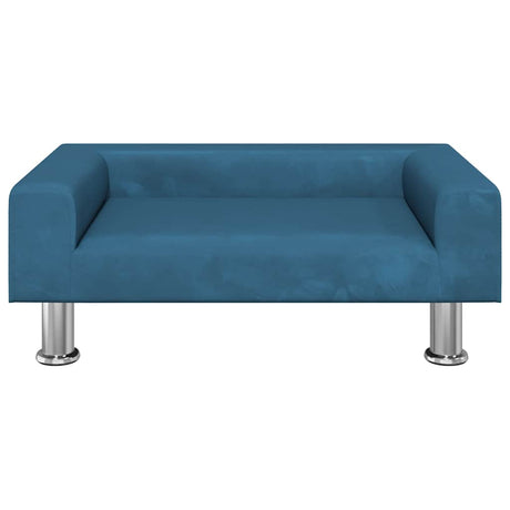 Vidaxl kinderbank 70x45x26,5 cm fluweel blauw