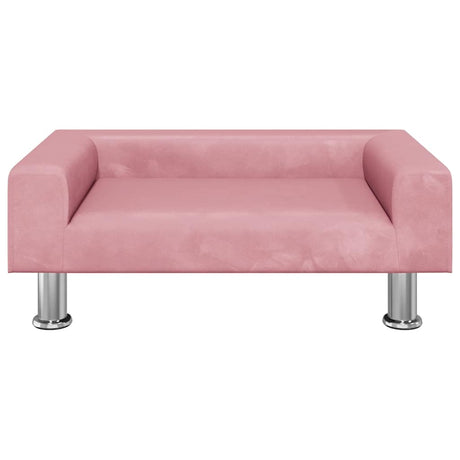 Vidaxl kinderbank 70x45x26,5 cm fluweel roze