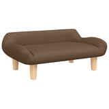Vidaxl kinderbank 70x40x24 cm stof bruin