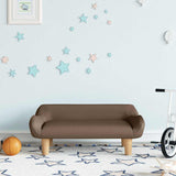 Vidaxl kinderbank 70x40x24 cm stof bruin