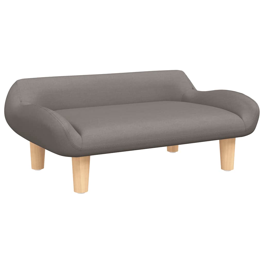 Vidaxl kinderbank 70x40x24 cm stof taupe