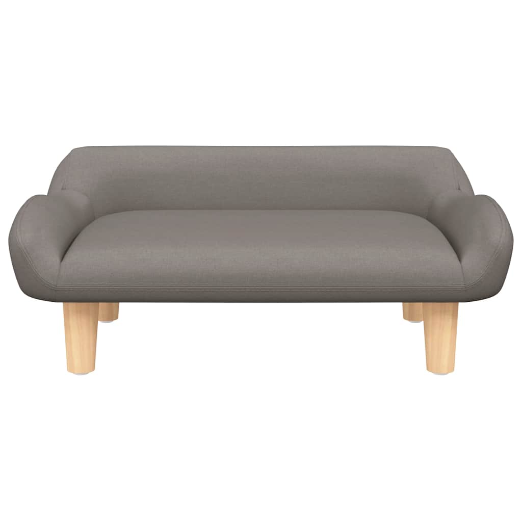 Vidaxl kinderbank 70x40x24 cm stof taupe