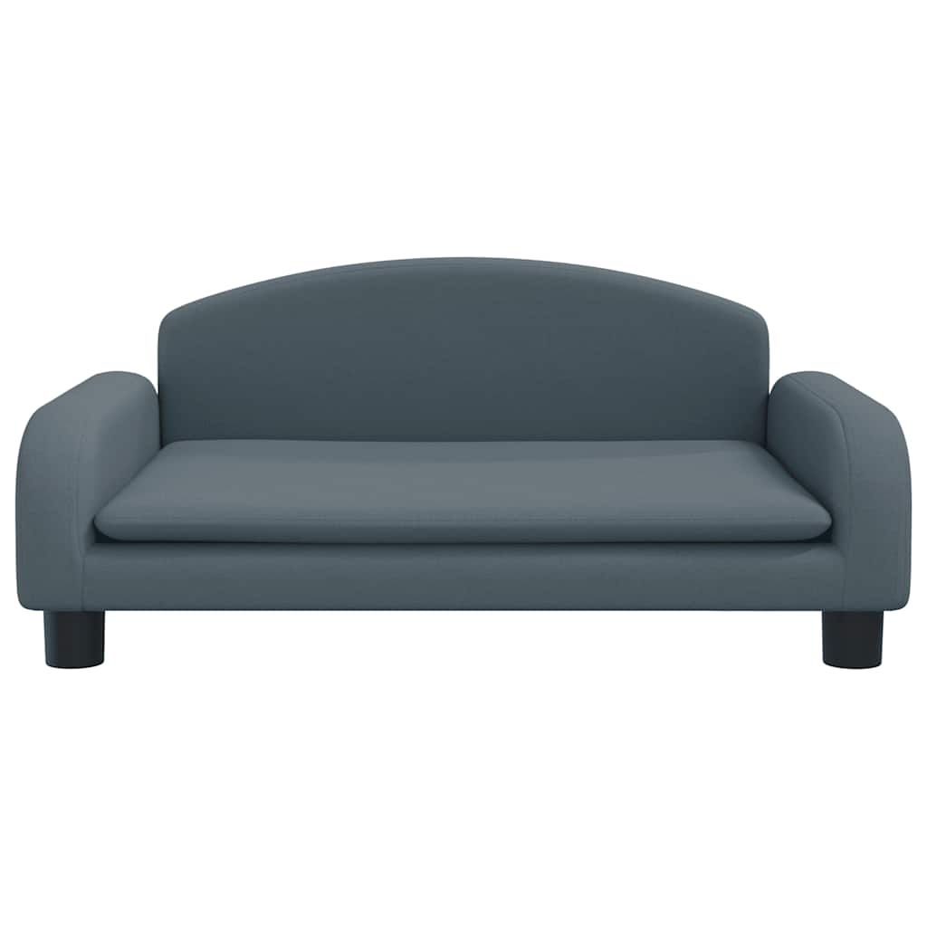 Vidaxl kinderbank 70x45x30 cm stof donkergrijs