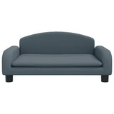 Vidaxl kinderbank 70x45x30 cm stof donkergrijs