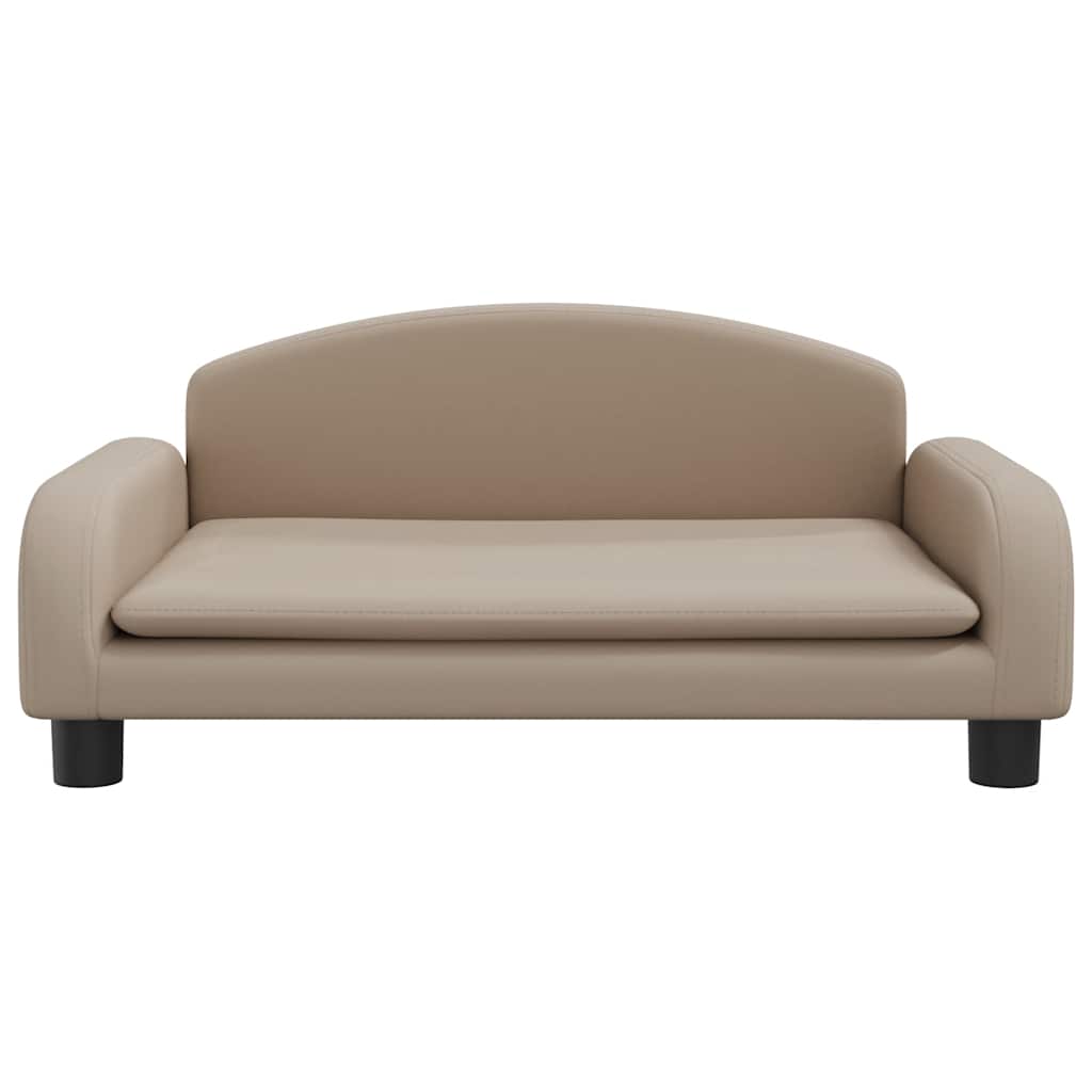 Vidaxl kinderbank 70x45x30 cm kunstleer cappuccinokleurig
