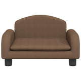 Vidaxl kinderbank 50x40x30 cm stof bruin