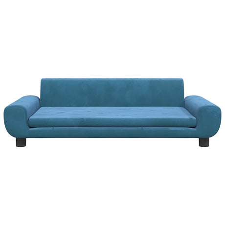 Vidaxl kinderbank 100x54x33 cm fluweel blauw