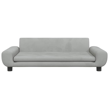 Vidaxl kinderbank 100x54x33 cm fluweel lichtgrijs