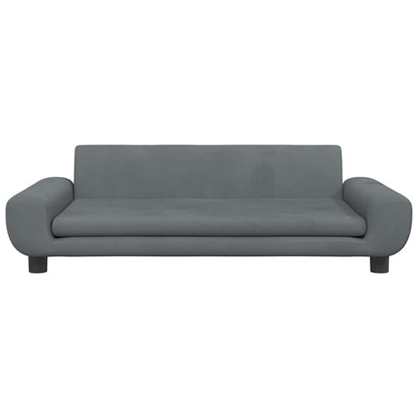 Vidaxl kinderbank 100x54x33 cm fluweel donkergrijs