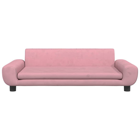 Vidaxl kinderbank 100x54x33 cm fluweel roze