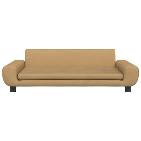 Vidaxl kinderbank 100x54x33 cm fluweel bruin