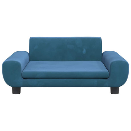 Vidaxl kinderbank 70x45x33 cm fluweel blauw