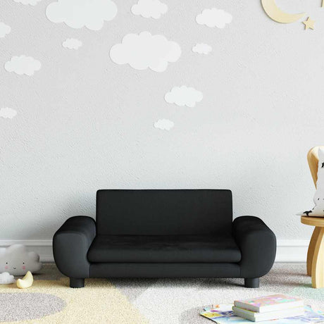 Vidaxl kinderbank 70x45x33 cm fluweel zwart
